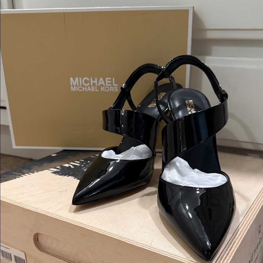 Michael Kors Black Patent Heels